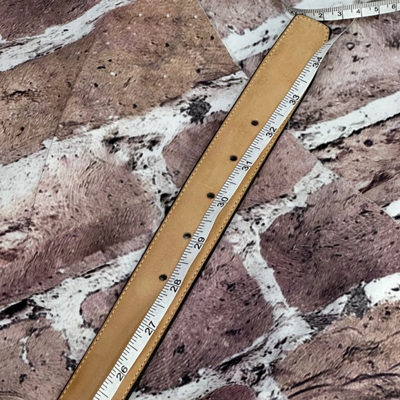 SWANK Black Leather Gold Buckle Full Grain Cowhide Lined Fashion Belt 32/80 - Picture 8 of 15